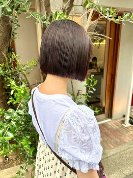 バートランド 白楽(Bertland) 島田/縮毛矯正 髪質改善ストレート 艶ボブ ナチュラルストレート