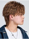 【ブラウンベースハイライト】フェザーショート