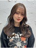 12804オリーブグレージュ暗髪グレーアッシュ韓国レイヤーカット