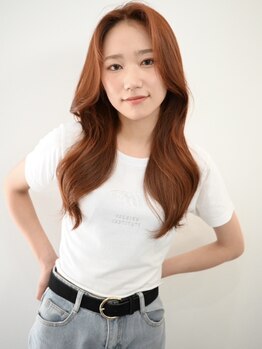 アジアエス 谷山 清和店(asia s)の写真/透明感のある外国人風カラーをブリーチなしダブルカラーで実現！髪質改善トリートメントとの相性も良し！