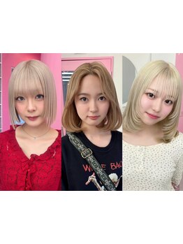名古屋でハイトーンにするならmite！ダメージレスなブリーチカラーが得意！サラツヤで綺麗な髪色へ