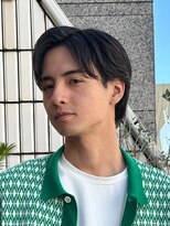 センターパートニュアンスパーマ韓国カルマパーマコンマヘア