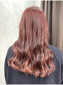 垢抜け暖色カラー◇コーラルピンク(鹿児島市美容室/紫原美容室)
