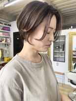 ヌード(NUDE) NUDE前髪なしショートハンサムショート大人ショートボブ