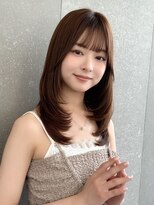 ハローバイシー 仙台(Hello by Sea)&nbsp;ココアベージュ×レイヤー[小顔/黒髪/オリーブグレー]