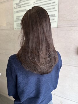 ワンカール レイヤー やわらか ベージュ 透明感 ブリーチなし