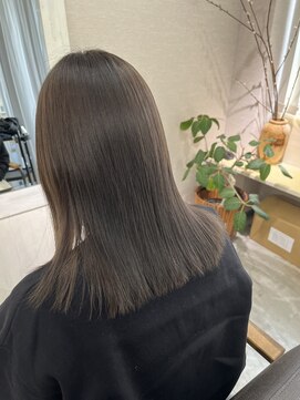 シルクストレート×超高濃度水素カラー