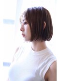 ボブミルクティーブロンドダークブルーワンホンレイヤー30代40代