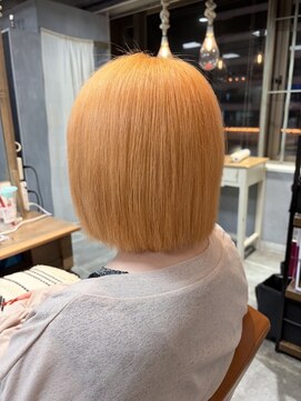 トランクヘアデザイン 大宮(TRUNK hair design) 切りっぱなし×オレンジベージュ