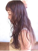 ラベンダーショートバングウェーブ