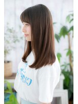 ミック ヘアアンドビューティー 大山店(miq  Hair&Beauty)&nbsp;ツヤ感光る☆イノセントカラーの重軽ストレート