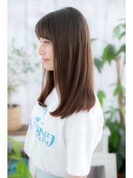ミック ヘアアンドビューティー 大山店(miq  Hair&Beauty) ツヤ感光る☆イノセントカラーの重軽ストレート
