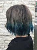 グレージュブルーグラデーション