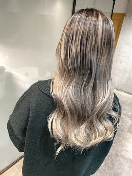 エイト 上野店(EIGHT ueno) 【EIGHT上野】日木[NIKI]_ホワイトベージュ×バレイヤージュ