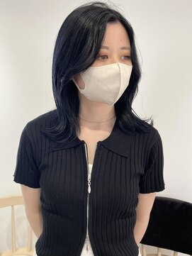 ヨーク(YOKE) 【 YOKE 】ブルーブラックエギョモリ韓国ヘア