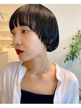 スロウ 代官山(Sraw) 外ハネボブ/ペールベージュ[代官山/代官山駅/髪質改善/ショート]