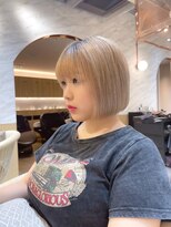 ロンド エスポワール 錦糸町(Lond espoir)&nbsp;ピンクベージュ前髪カタログマルチダボブ【韓国ヘア/顔まわり】