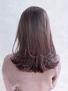 アルバム 池袋(ALBUM) ナチュラルワンカールレイヤー_ピンクベージュ_ba428823