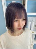 #ラベンダーカラー#ボブスタイル