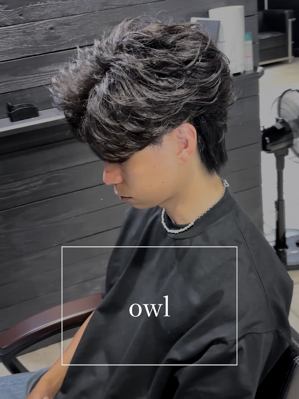 フェザーパーマ×中華ウルフ×y2k×センターパートウルフ×黒髪