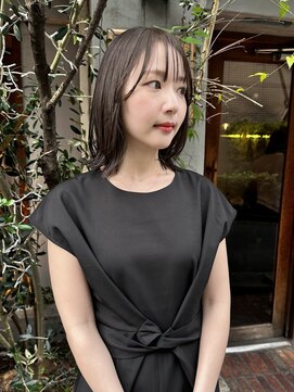 バートランド 白楽(Bertland) 島田/レイヤーボブ シアーベージュ ブリーチ無しカラー 髪質改善