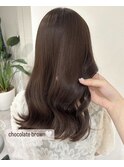 チョコレートブラウン＊艶カラー＊暗髪