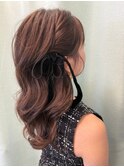 耳掛けのダウンスタイル