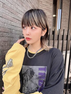 ジェム(GEM) 細みハイライト/ホワイトブロンド/くすみベージュ★44