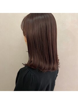 アンドワン 自由が丘(＆ONE) 【&ONE 自由が丘】切りっぱなしミディアム　× ココアブラウン