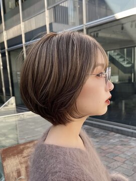 ガーデンヨコハマエスト(GARDEN YOKOHAMA est) ショート　ショートボブ　ハンサムショート　前髪　暗めカラー