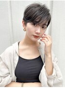 マッシュショート/ハンサムショート/黒髪/ショートカット/銀座