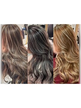 ブレンド 渋谷(BLend) ハイライトカラーくびれヘアアプリコットオレンジ