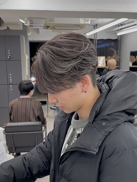 オーバルバイアピッシュ(OVARL by apish) フェザーパーマハイライトアクティブショートシャドウパーマ