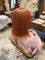 ワゴンバイアフロート(Wagon by afloat)&nbsp;ブリーチしてアプリコットオレンジへ