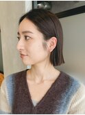 ヘイリーボブ切りっぱなしボブラインボブ重めミニボブぷつっと