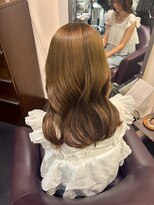 サラジュ 西宮北口店(SARAJU) ツヤ感たっぷり透明感ブラウン×ロングウェーブ
