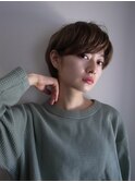 〔people〕ハイトーンベージュ×カールショート