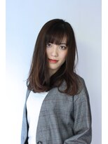 アトリエサニーデイ(atelier SUNNY DAY)&nbsp;ミディアム/ストレート/モカブラウン/前髪カット/大人ミディアム