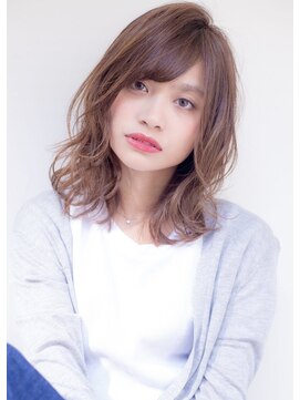 ロンドプランタン 恵比寿(Lond Printemps) 【Lond printemps水野】大人かわいい毛先MIXウェーブミディ