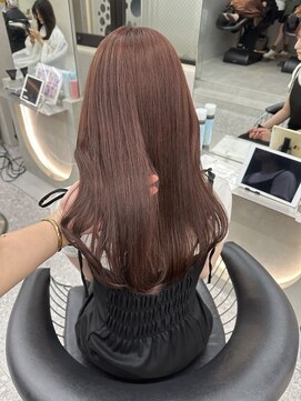 ロンド マーレ 天神大名店(Lond mare) ピンクブラウン/暖色カラー/カシスピンク/韓国ヘア/顔周りカット