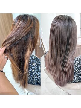 アッシュ 大宮店(Ash) ブリーチ修正バレイヤージュ