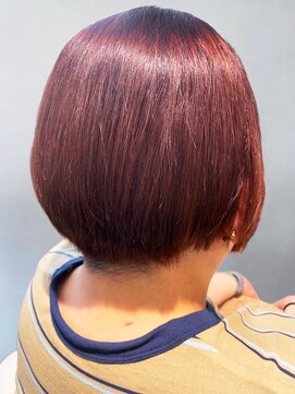 美容室フルール 透明感♪髪質改善カラー小顔艶感ショートボブショコラブラウン