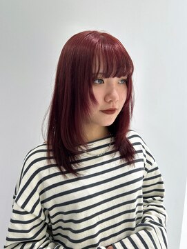 ノートエートル 西金沢(Nought etre) 10代20代/レッドカラー/ハイトーンカラー/ツヤ髪スタイル