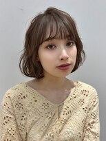 ホスタ 大阪梅田店(fosta)&nbsp;ベージュインナーカラーショートボブレイヤーミディアム前髪