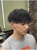 マッシュ波巻きパーマスパイラルパーマ