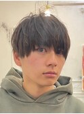 メンズマッシュメンズカットパーマツイストスパイラルパーマ眉毛