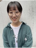 【morio池袋】ぱっつん刈り上げ耳掛けショートスタイル＊