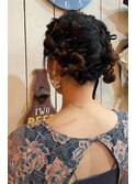 ヘアセット：編み上げスタイル