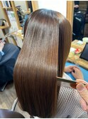 髪質改善酸性ストレート /黒髪/ネビージュ/小顔/ワンレン