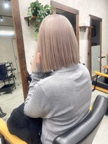 リアン(lien)&nbsp;切りっぱなしボブ×ホワイトミルクティー